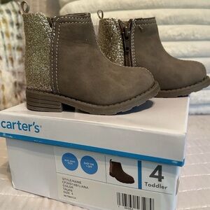 Carter's Glittery Tan Toddler Boots